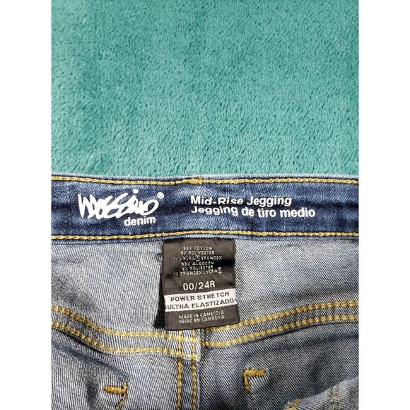 Mossimo Jeans Size 00 Womens Blue Stretch Denim Pants Ladies Mid Rise Jegging - Picture 3 of 11